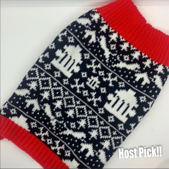 Other - Red, Black, & White dog Sweater size Medium